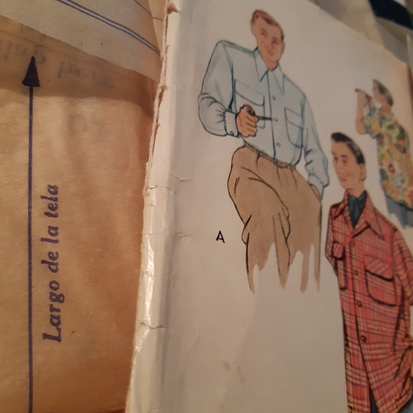 1950s McCall Men's Shirt Sewing Pattern -Long & Short Sleeved 8335 - Picture 6 of 10